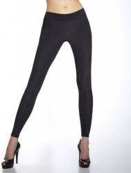 Dámské elastické legíny – zeštíhlující černé legíny 