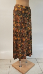 Letní dílová sukně - hnědý vzor